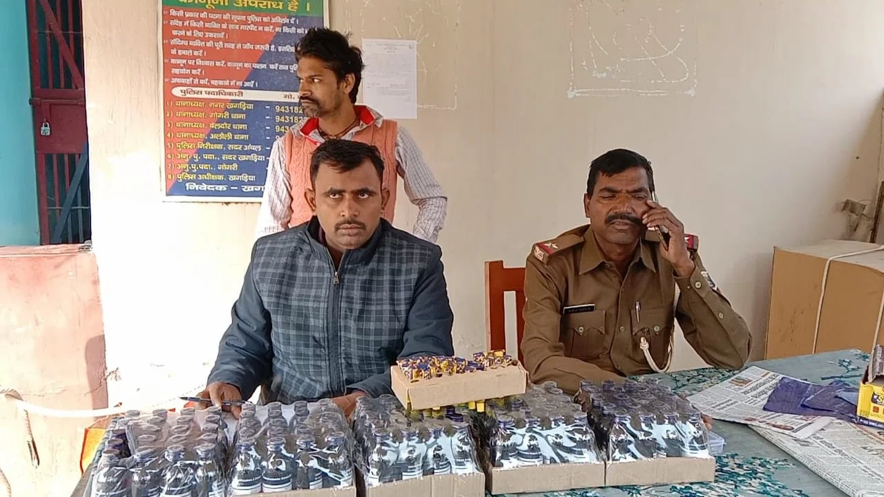 पान दुकान की आड़ में करता था शराब के साथ-साथ प्रतिबंधित कफ सिरप और सुलेशन का कारोबार, भारी मात्रा में नशीली कफ सिरप और सुलेशन के साथ शंकर धराया