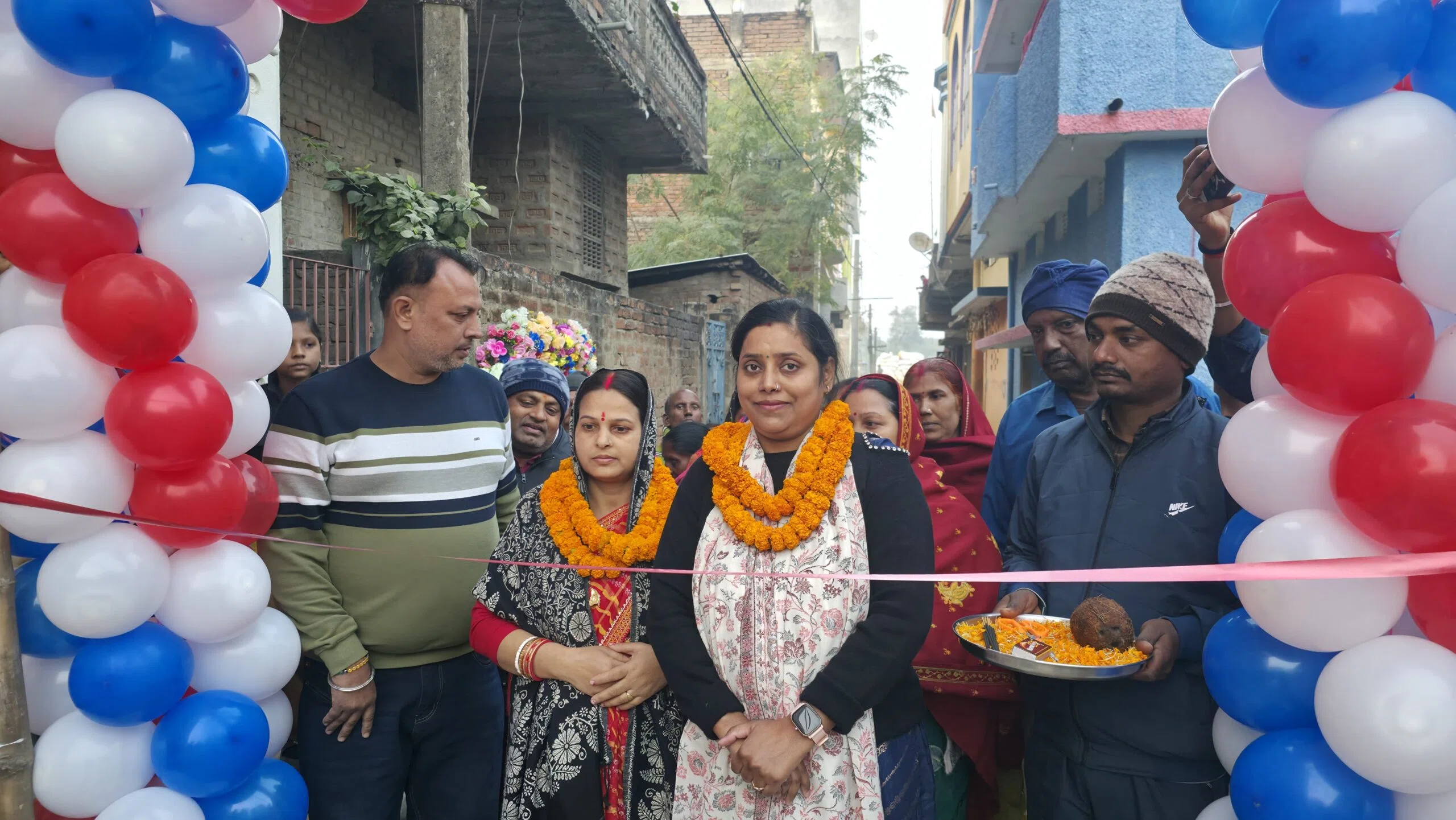 नगर सभापति अर्चना कुमारी के नेतृत्व में खगड़िया विकास की राह पर, वार्ड–29 में पी.सी.सी. सड़क का भव्य उद्घाटन